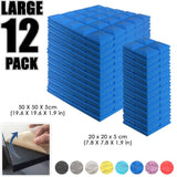 Arrowzoom Hemisphere Grid Adhesive Backed Series Acoustic Foam - Solid Colors - KK1056 12 PIECES - 20 x 20 x 5 cm / Blue