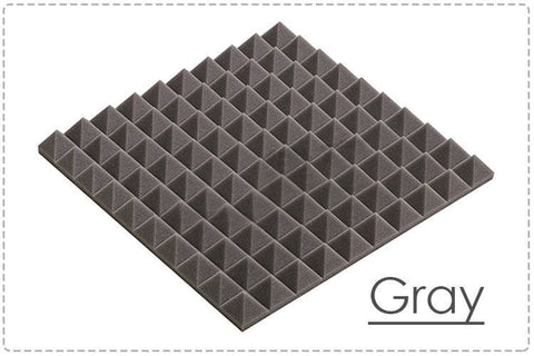 New 24 pcs Bundle Pyramid Adhesive Backed Tiles Acoustic Panels Sound Absorption Studio Soundproof Foam 7 Colors KK1053 Arrowzoom.
