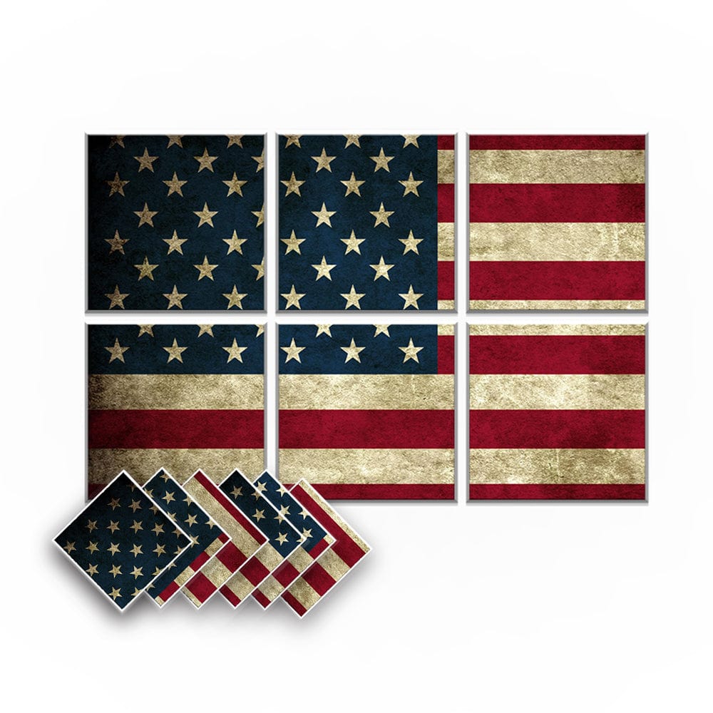 Arrowzoom Flag Velcro Felt Art Wall Panels KK1229 6 Pieces - 90 x 60 cm / 35.4 x 23.6 in / Design C