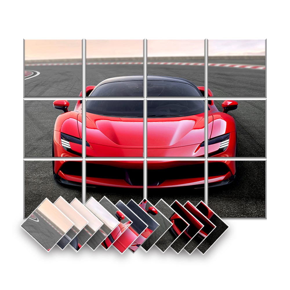 Arrowzoom Car Velcro Felt Art Wall Panels KK1227 Design E / 12 Pieces - 120 x 90 cm / 47.2 x 35.4 in