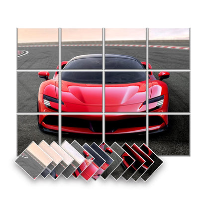 Arrowzoom Car Velcro Felt Art Wall Panels KK1227 Design E / 12 Pieces - 120 x 90 cm / 47.2 x 35.4 in