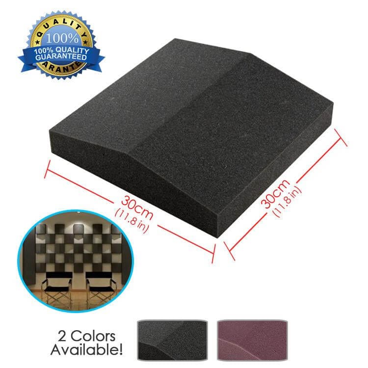 Arrowzoom Acoustic Sound Insulation Bar Panel - Solid Colors - KK1042 Black