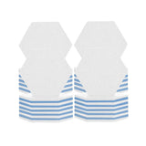 Arrowzoom Hexagon Felt Sound Absorbing Wall Panel - White and Baby Blue - KK1224 48 pieces - 17 x 20 x 1cm / 6.7 x 7.8 x 0.4 in / White and Baby Blue