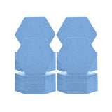 Arrowzoom Hexagon Felt Sound Absorbing Wall Panel - Solid Color - KK1224 Baby Blue / 48 pieces - 17 x 20 x 1cm