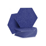 Arrowzoom Hexagon Felt Sound Absorbing Wall Panel - Solid Color - KK1224 Blue / 12 pieces - 26 x 30 x 1cm