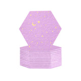 Arrowzoom Hexagon Felt Sound Absorbing Wall Panel - Starry Art - KK1231 Lavender / 12 pieces - 17 x 20 x 1cm / 6.7 x 7.8 x 0.4 in