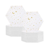 Arrowzoom Hexagon Felt Sound Absorbing Wall Panel - Starry Art - KK1231 White / 24 pieces - 17 x 20 x 1cm / 6.7 x 7.8 x 0.4 in