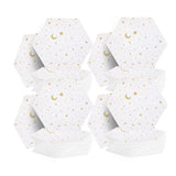 Arrowzoom Hexagon Felt Sound Absorbing Wall Panel - Starry Art - KK1231 White / 48 pieces - 26 x 30 x 1cm / 10.2 x 11.8 x 0.4 in