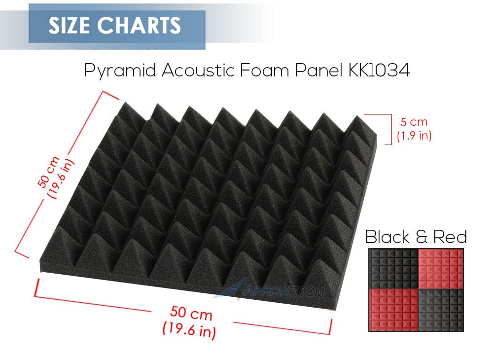 Arrowzoom Professional Acoustic Recording Studio Room Kit - All in One Soundproof Panels - KK1183