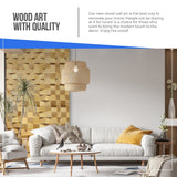Arrowzoom™ Genuine 3D Geometric Style Wooden Wall Art Panel 30 x 30cm (12 x 12in) KK1234